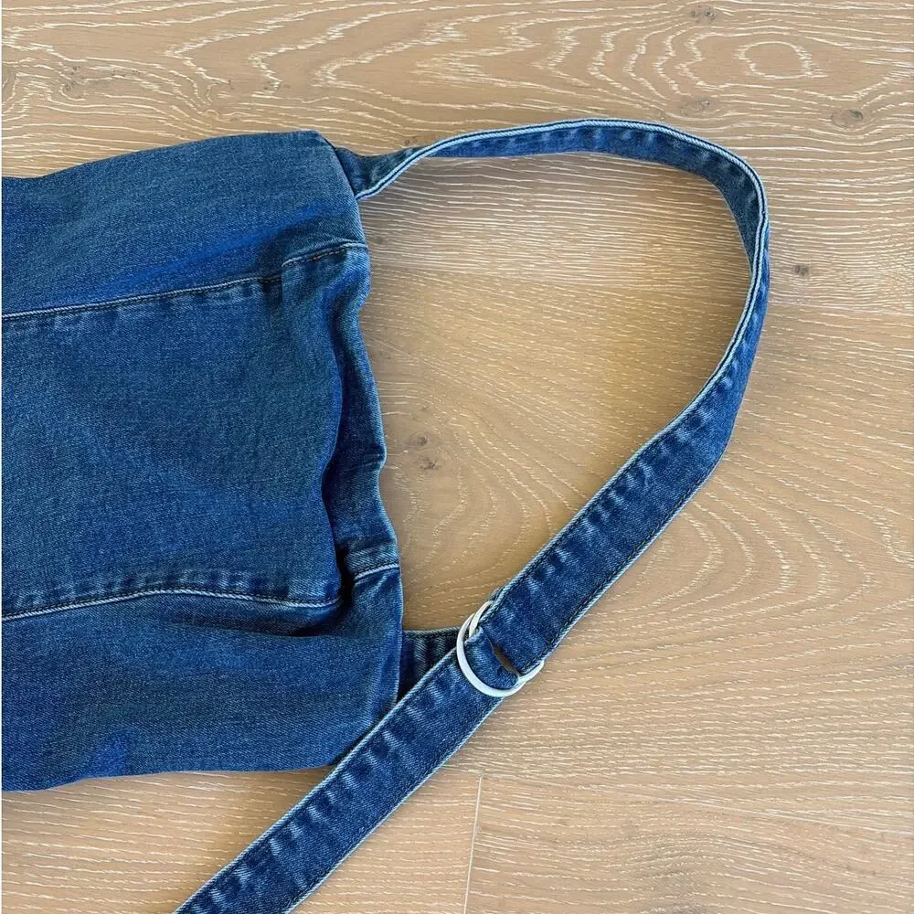 Showpo Denim Mini Dress Halter Neck Peggy Size US 4 Blue - Picture 6 of 7